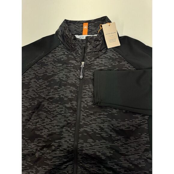 NWT PETER MILLAR Merge Elite Hybrid Full Zip Golf Jacket Black Size MEDIUM $230 - Picture 1 of 13